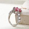 Viya Personality Sweet Cold Wind Exquisite Copper Inlaid Zir*****Pen Ring Women