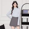 Teluoman Women's Long Sleeve Round Neck Knit Sweater