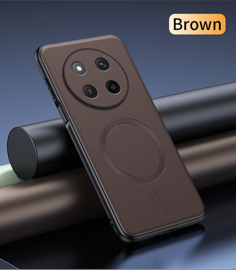 

Для Honor X60 Pro Чехол Магнитная Кожаная Защитная Крышка Для Honor X60 Pro Высококачественный Защита от Отпечатков Пальцев Нескользящий PC+TPU Honor X60 Pro коричневый