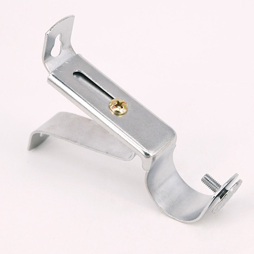 Metal Curtains Rod Support Holders Durable Crossbar Fixing Clip Clamp Curtain Rods Bracket Home