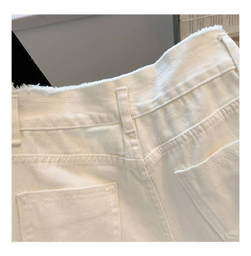 2025 Women's High Waist Retro Wide Leg Jeans - White