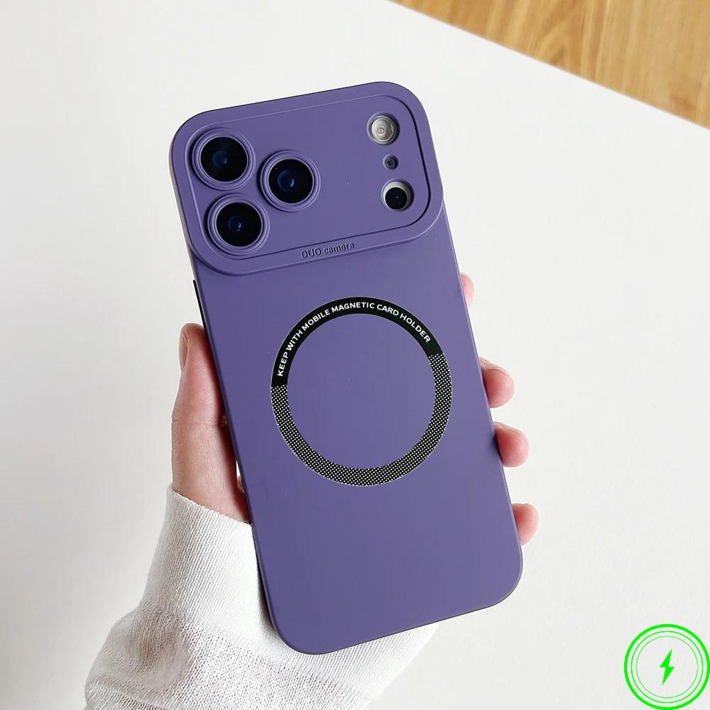 

Официальный чехол из жидкого силикона с магнитом для iPhone 17 Air 17 Pro Max 16 15, конфетного цвета, с защитой камеры, полный комплект, противоударный iPhone 15 Pro