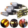 4pcs Universal Motorcycle 15 LED Amber Indicator Blinker Fishscale Style Flashers Moto Access LED Turn Signal Light Super Bright