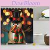 Stunning Christmas Home Shower Curtain In Waterproof Polyester With 12 Hooks For Festive Decor