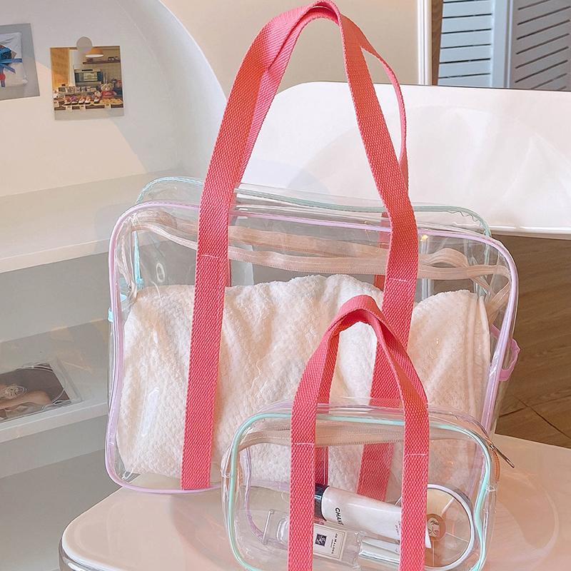 Large-Capacity Pvc Swimming Transparent Water Beach Bag Shoulder Bag Storage Bag