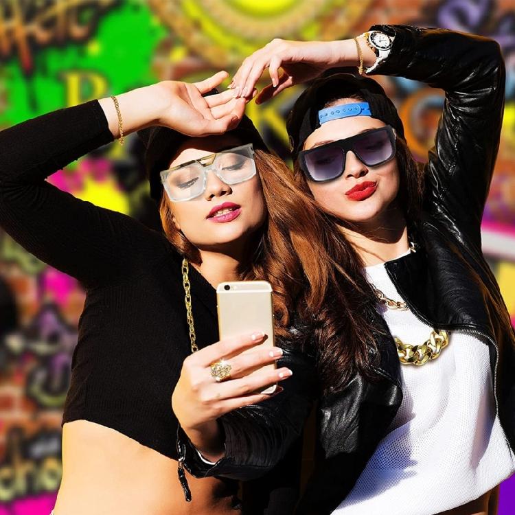 Hip Hop Costume Kit 80s 90s Cosplay Outfit Jewelry Cool Rapper Accessories Gifts