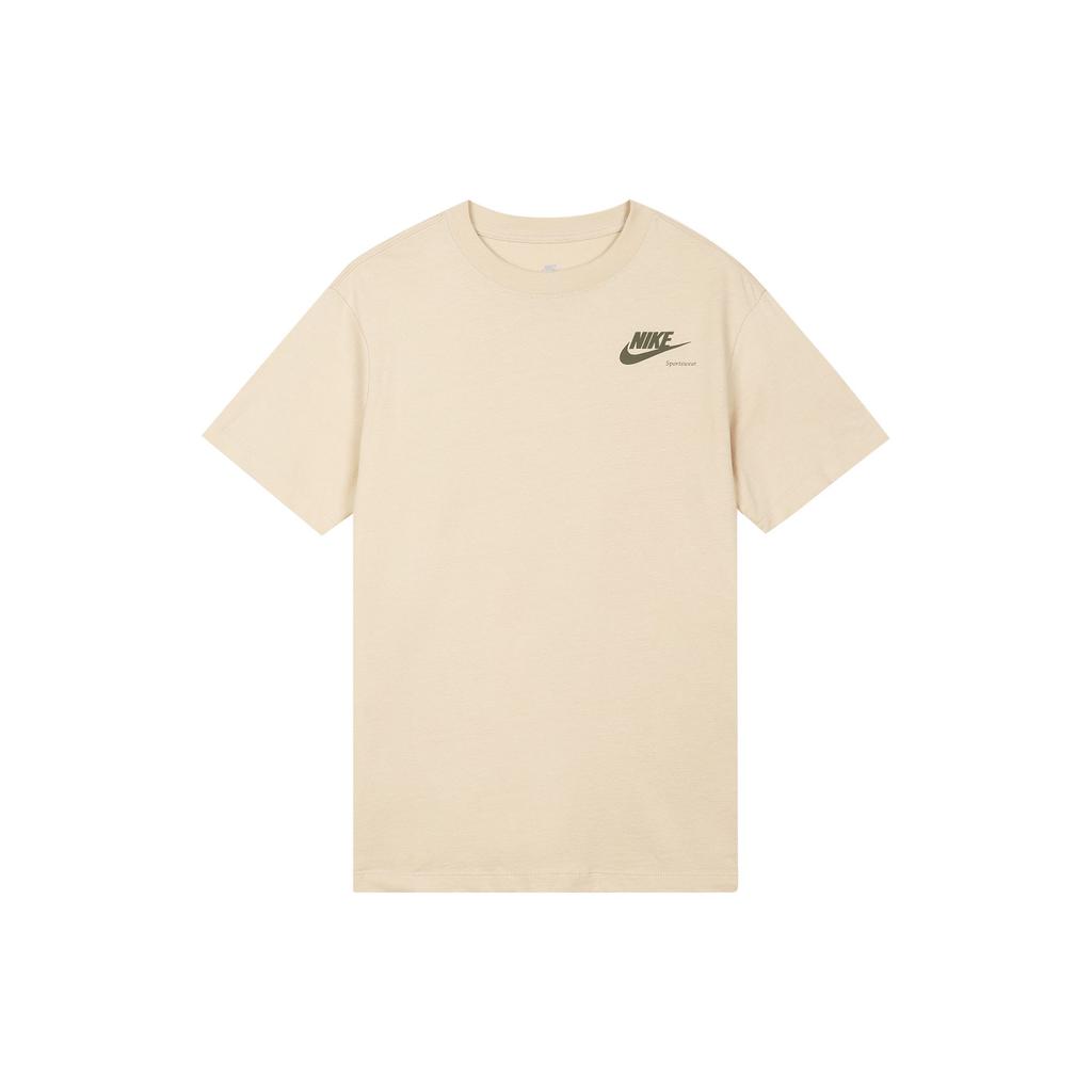 Nike Women'ss Retro Graphic Print Pullover Crewneck T-Shirt Beige DR9025-126