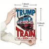 Vintage Trump Train 2024 Metal Tin Sign: The Ultimate Wall Art for Patriotic Home Decor