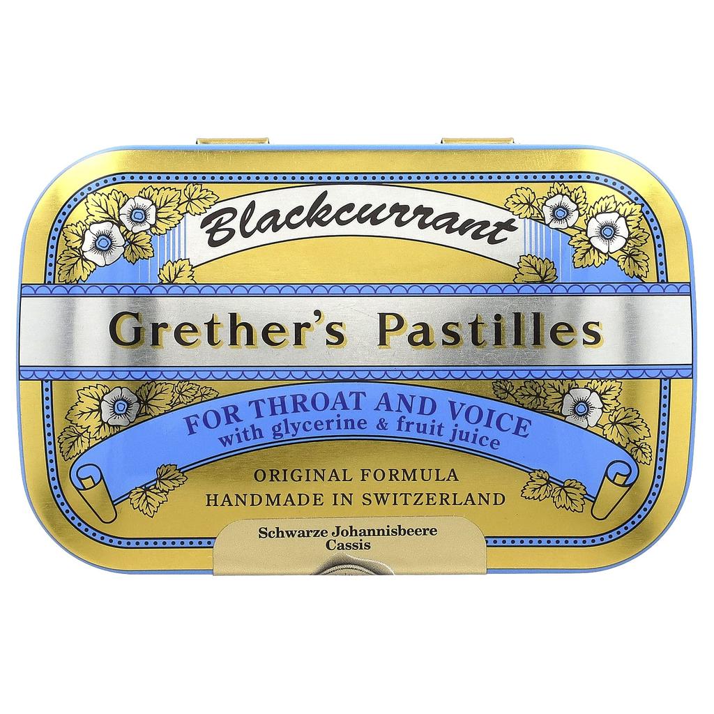 Grether'S Pastilles, Blackcurrant, Throat & Sore Throat, 24 Lozenges, 60G (2 1/8Oz)