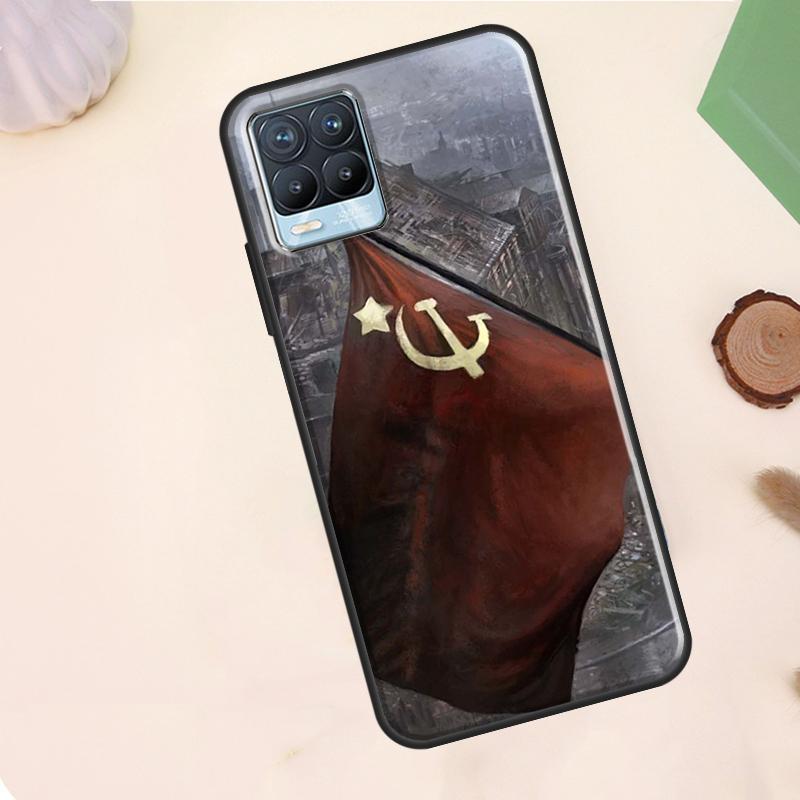 USSR Flag Soviet Union Case For Realme C75 C63 C61 C55 C51 C53 C35 C65 C67 C71 11 12 13 14 15 Pro Plus GT6 GT7 Pro