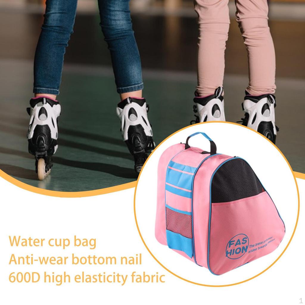 Roller Skate Bag Carrier Large Capacity Portable Skating Shoes Carrying Handbag Ice for
