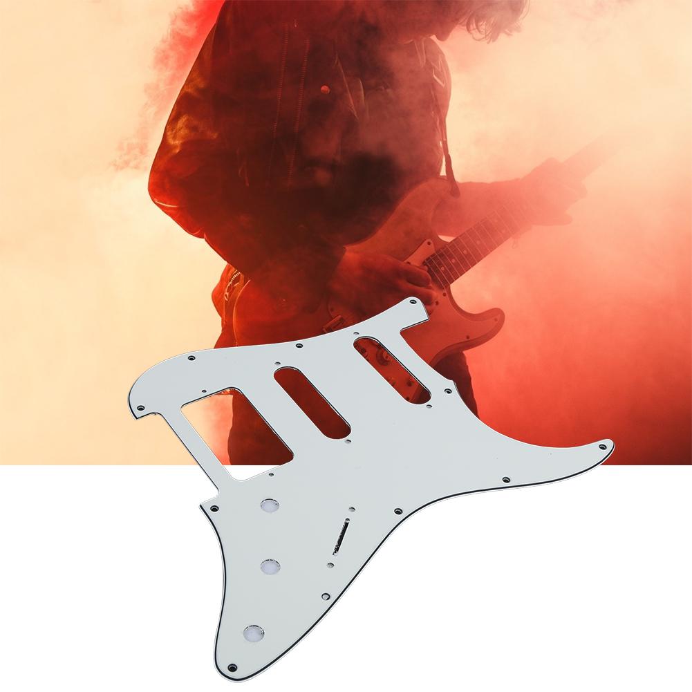 Electric Guitar Pickguard 11 Hole Mirror Surface for FD Musical Instrument AccessoriesWhite