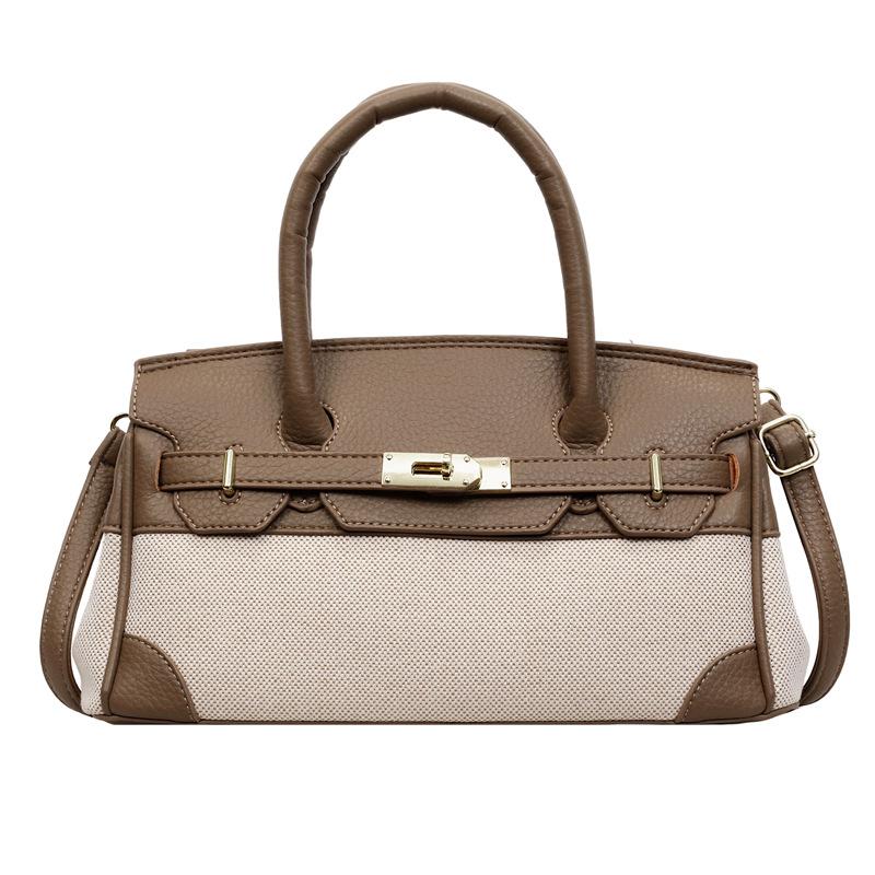 Geantă Kelly la modă și de nișă, de mână, ușoară, de lux, cu blocare a culorilor, geantă crossbody cu un singur umăr