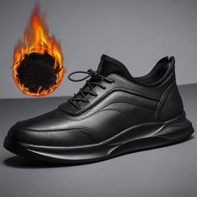 Frühling Herbst Sport Schuhe Männer Leder Atmungsaktivem Mesh Casual Leder Schuhe Männer Schuhe Trend Schwarz Leder Nicht-slip Einzelnen schuhe