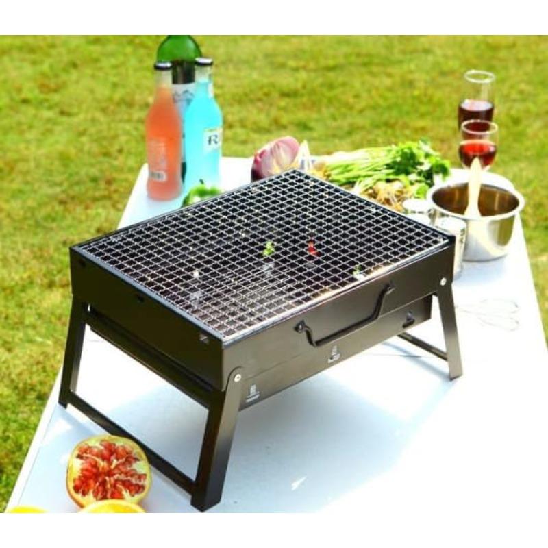 Portable Barbecue Charcoal Grill Stainless Steel Barbecue Tool Suitable for Cooking Camping Picnicking Beach Portable Barbecue