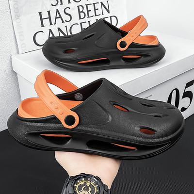 Summer Large Size Hole Shoes Men's Casual Breathable Sandals Lightweight EVA Bag Head Slippers Outdoor Stepping On Shit Beach Shoes