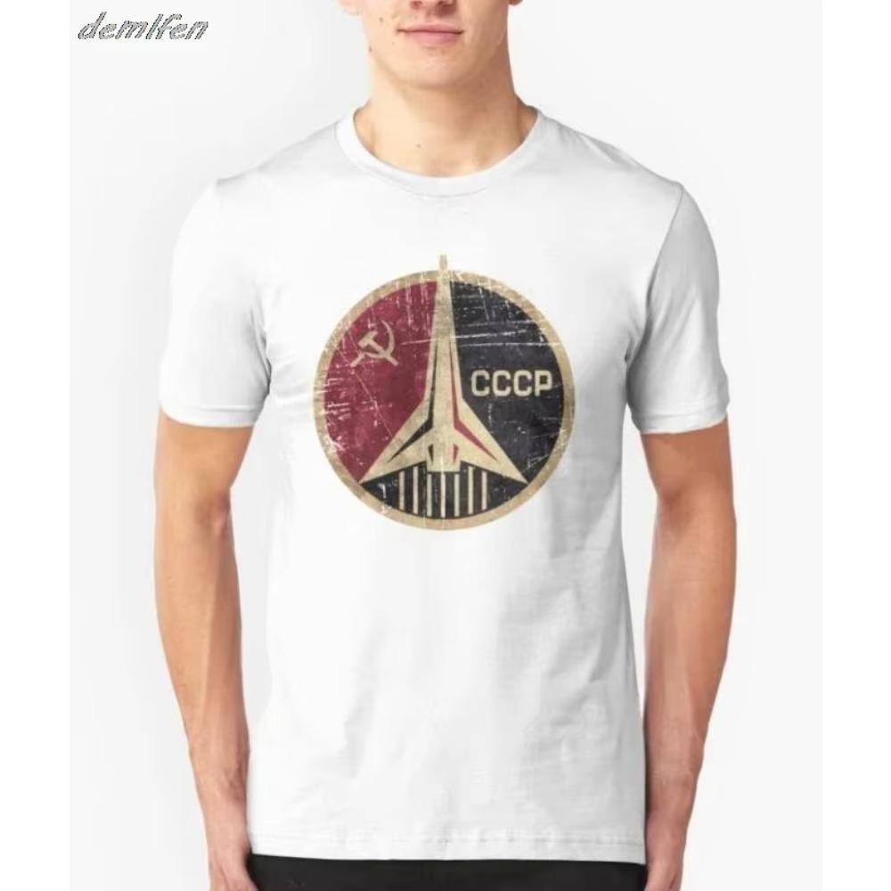 Russia CCCP Yuri Gagarin T-Shirt USSR Summer Cotton Short Sleeve O-Neck Men's T Shirt Family Soviet Cosmonaut 1961 T-shirt S-3XL