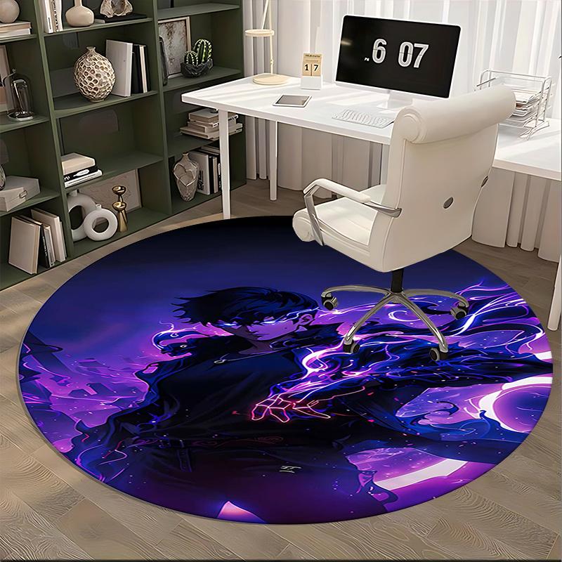 Solo Leveling Chair mat Round Rug Office carpet, Non slip, Suitable for Living Rooms, Bedrooms Decor 1205541a
