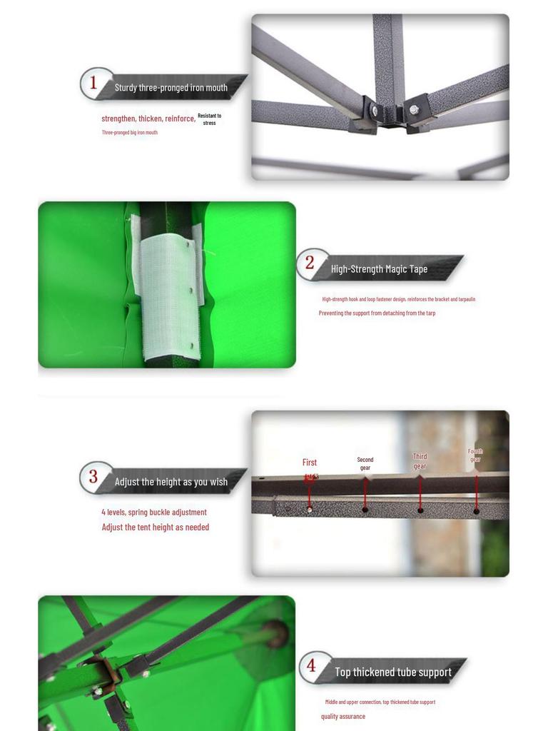 Large Telescopic Outdoor Advertising Tent: Folding Rainproof Canopy and Sunshade with Four-Legged Design