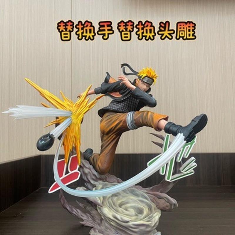 22cm Battle Scene New Unbranded Uzumaki Naruto Action Figure Collectible Statue Desktop Decor Gift For Anime Fans And Collectors