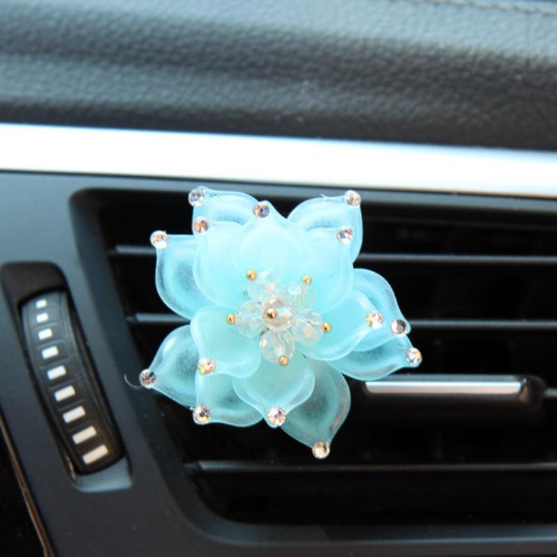 Car Perfume Clip Flower Air Outlet Car Air Freshener Peach Blossom Aroma Diffuser Car Decoration Accessories Fresh Air