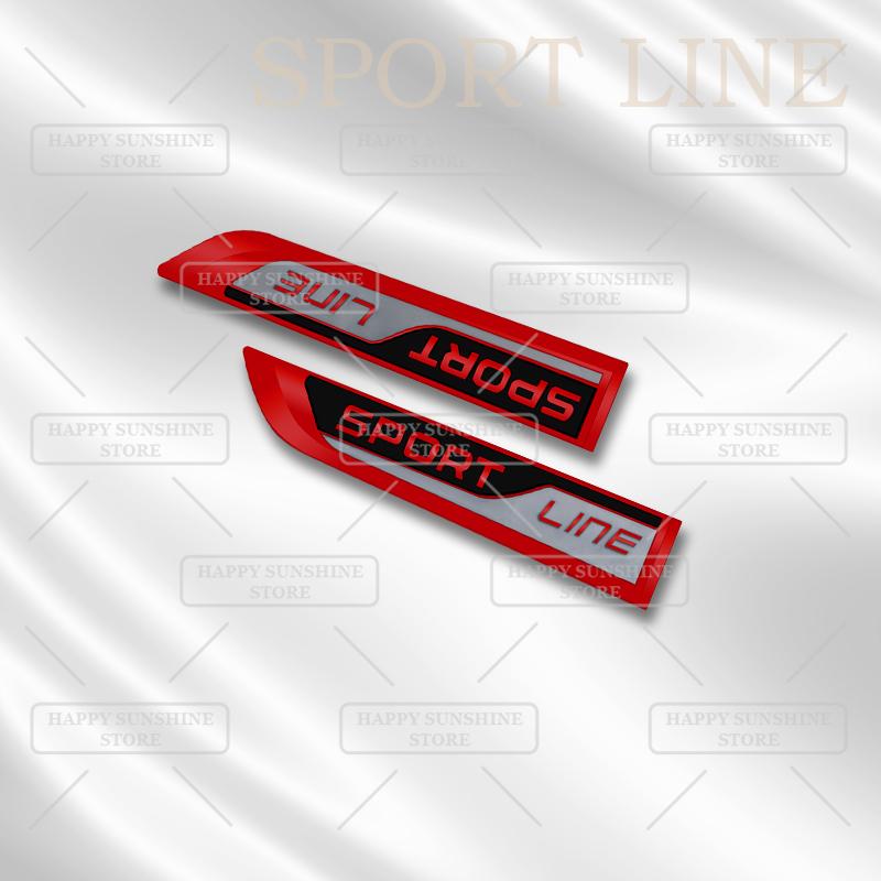 WZQD9 3D Metal For SKODA Sport Line Lettering Side Wing Emblem Car Sticker Body Decoration Kodiaq Karoq Superb Octavia Yeti Rapid 4x4