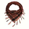 Arab Houndstooth Tassel Scarf: Warm, Sandproof Tactical Shawl for Autumn/Winter