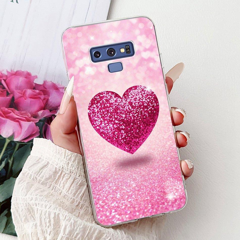 For Samsung Galaxy Note9 Elegant Floral Butterfly Phone Case For Samsung Note 9 SM-N960F SM-N9600 Soft Silicone TPU Cases