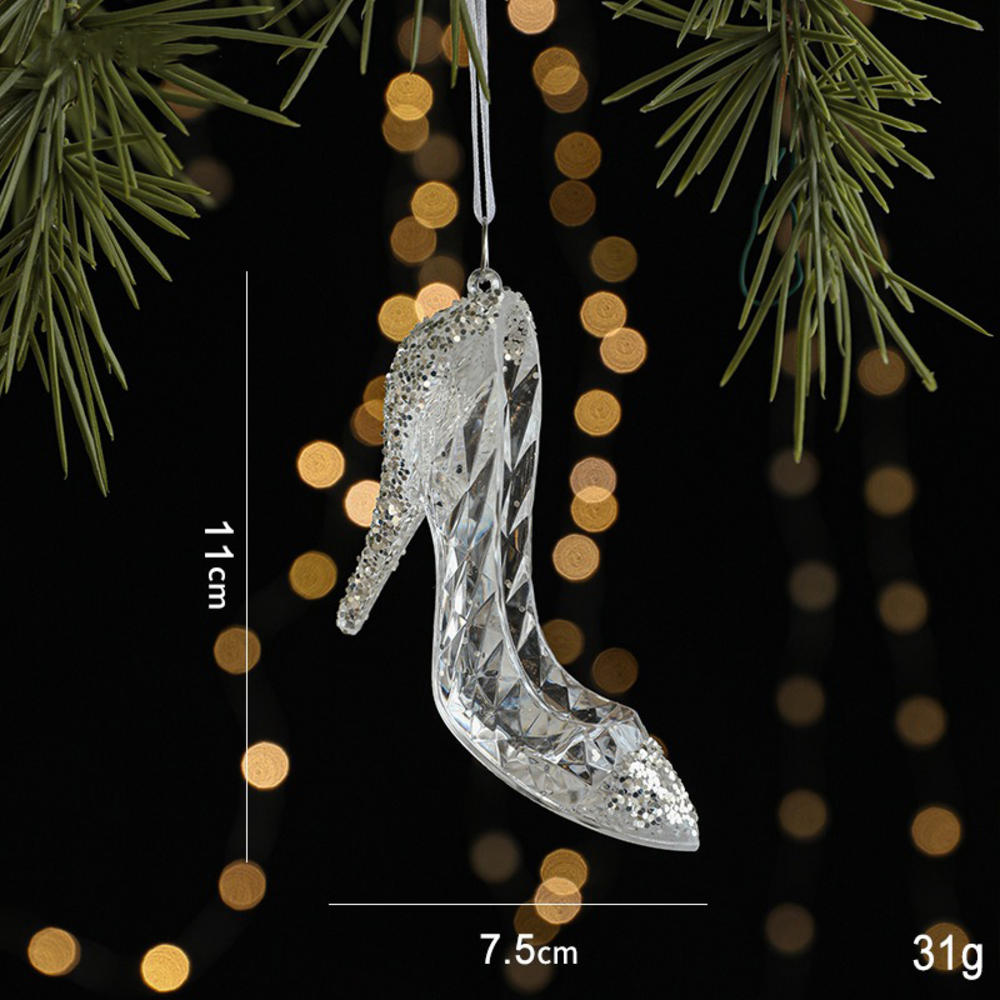 Christmas Decoration 2025 Unicorn Elk Transparent Acrylic Pendant For Xmas Tree New Year Party Home Window Fireplace Decors