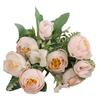 10 Heads Artificial Flowers Fake Silk Tea Roses Fake Flowers Bride Bouquet Home Party Wedding Decor 30Cm Flowers Arrangement