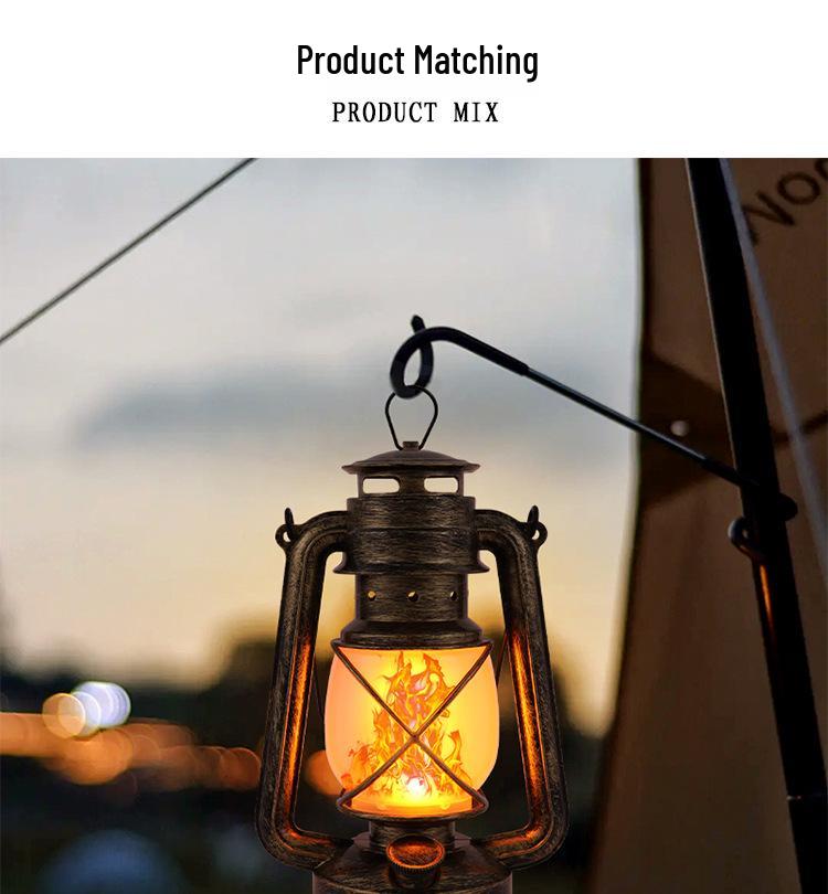 2025 Outdoor LED Table Lamp - Retro Hurricane Style Camping Atmosphere Light