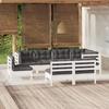 8-piece Garden Set with Cushions Solid Pine Wood