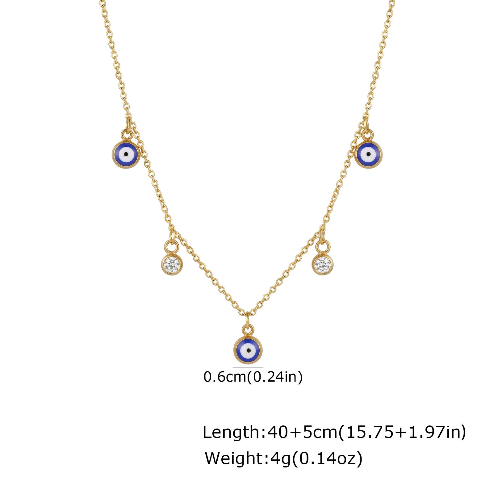 

Stainless Steel Blue Evil Eye Necklace, Dainty Cubic Zirconia Devil s Eye Pendant Choker Necklace for Women Fashion Gift