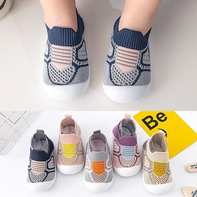 Frühlings- und Sommer-Babyschuhe für Kleinkinder, rutschfeste, weiche Sohle, atmungsaktive Mesh-Socken-Schuhe für Babys, Ein-Schritt-Kleinkindschuhe 1-3 Jahre alt