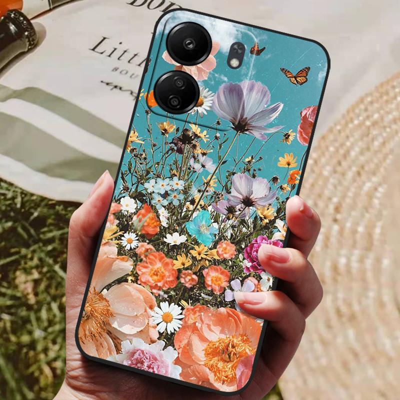 Für Xiaomi Poco C65 Hülle PocoC65 Luxus Bemaltes Telefon Silikon Rückseite Für Xiaomi Poco C65 Hüllen C 65 Schutzhülle Capas