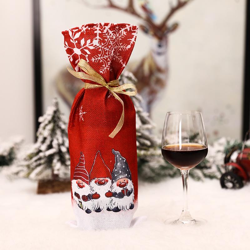 Merry Christmas Wine Covers Adorable Christmas Wine Bottle Set Bottle Covers Bag Sleeve Xmas New Year Dinner Table Decor