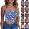 Crop topy pro ženy Sexy Cami tílko Letní trubkové Bez rukávů s potiskem Kamizolové tričko Vesta