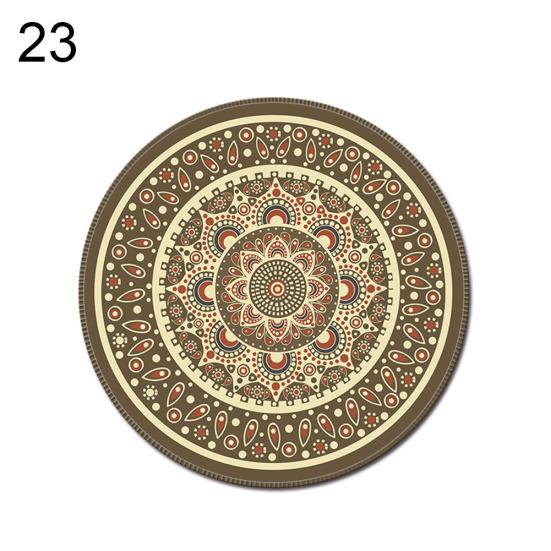 Vintage Bohemian rund musematte Datamaskin 3D-spill Anti-slip musemattematte