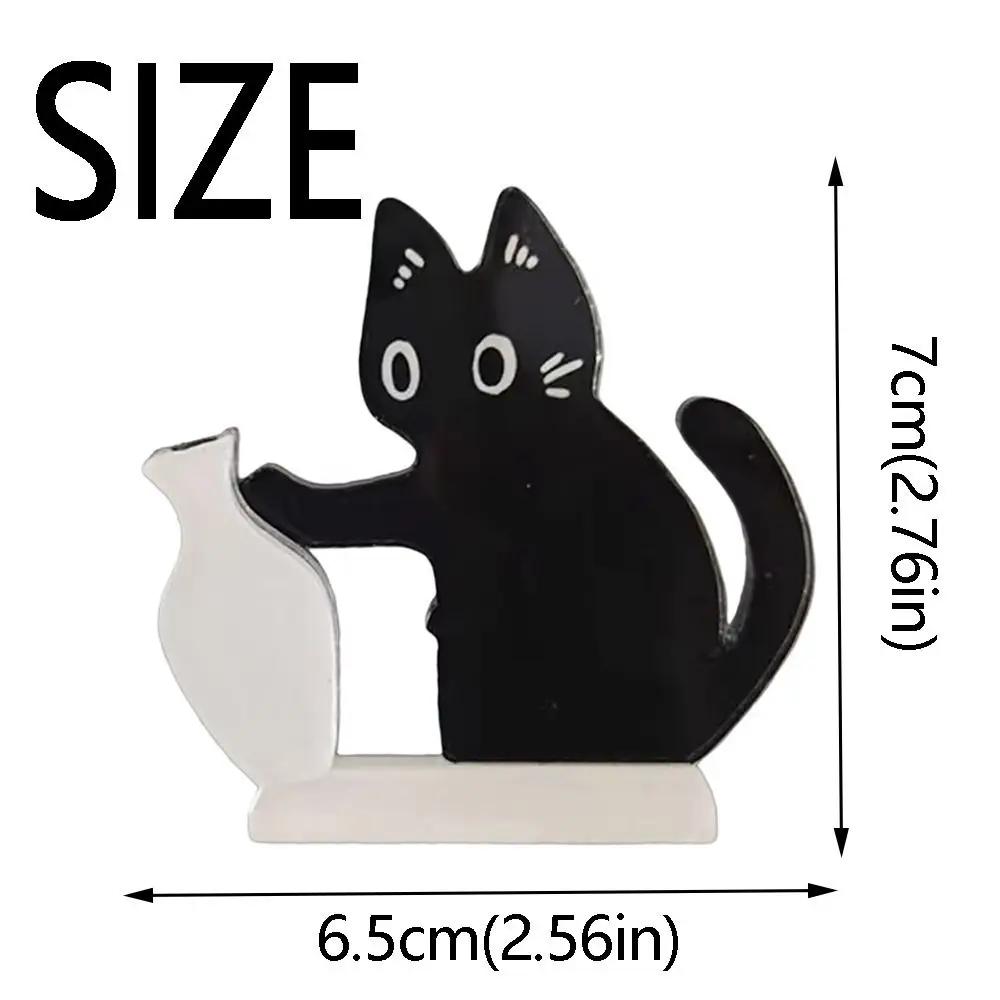 Spinning Cat Fridge Sticker Cartoon Cat Throws Handkerchief Magnet Exquisite Handmade Magnet Spinner Blessing Magnetic Kitchen