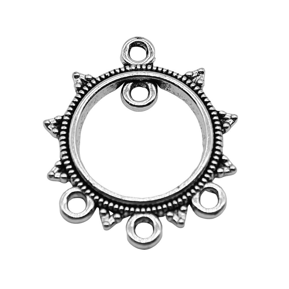Accessoires Pièces Connecteur Boucle d'Oreille Rond Multi-Trous Fournitures de Bijoux de Mariage ZA044