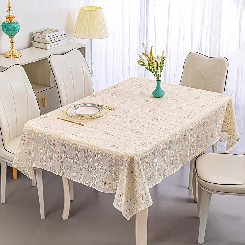 Internet Famous Waterproof & Heatproof PVC Tablecloth - Oilproof, Wash-free, Rectangular Dining & Coffee Table Mat