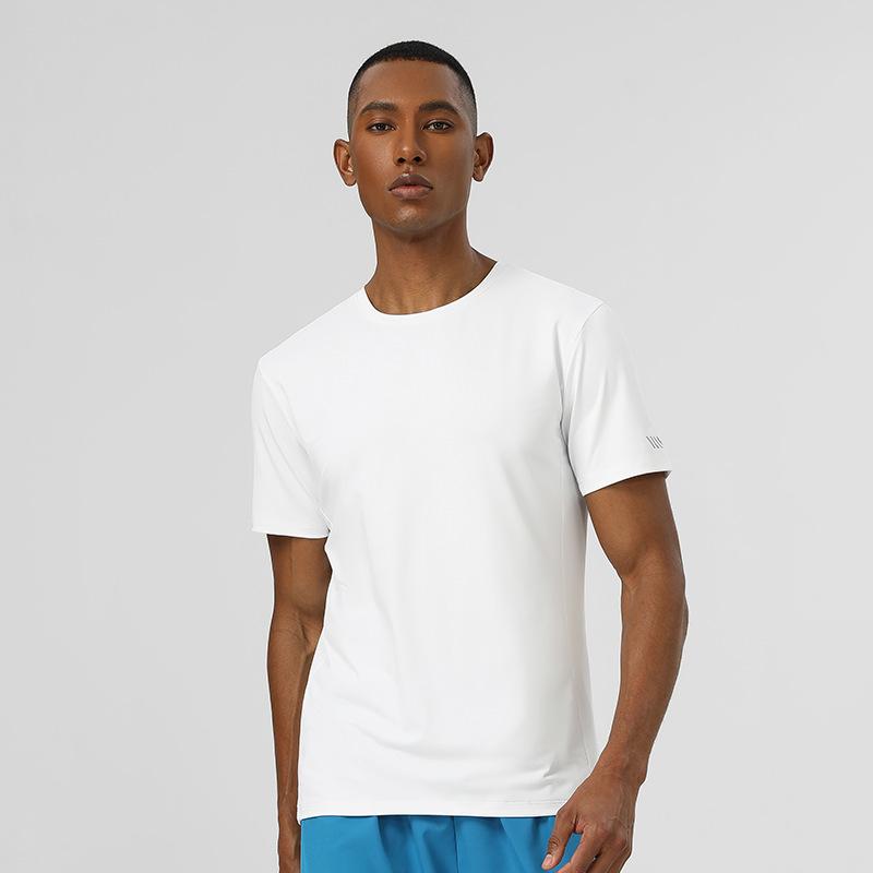 25SS Men's Quick-Dry Reflective T-shirt: Breathable, High-Elastic Short Sleeve for Night Vision Outdoor Sports & Fitness