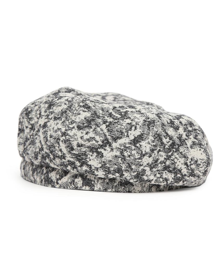 Eondeokeonteulolseutyudio Smog Jacquard Pattern Vintage Mood Beret Bread Beret / Smog Jacquard / Gray