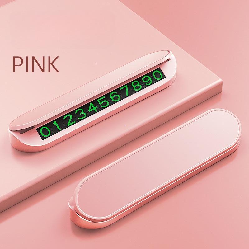 Simple Car Temporary Parking Card Phone Number Car Phone Holder Luminous Telephone Number Plate Car Park Car-styling Accessories