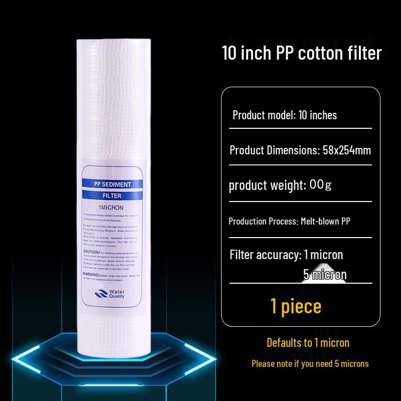 

Universal 10-inch PP Cotton Filter Cartridge for Home Water Purifiers | Food-Grade Water Treatment Filter