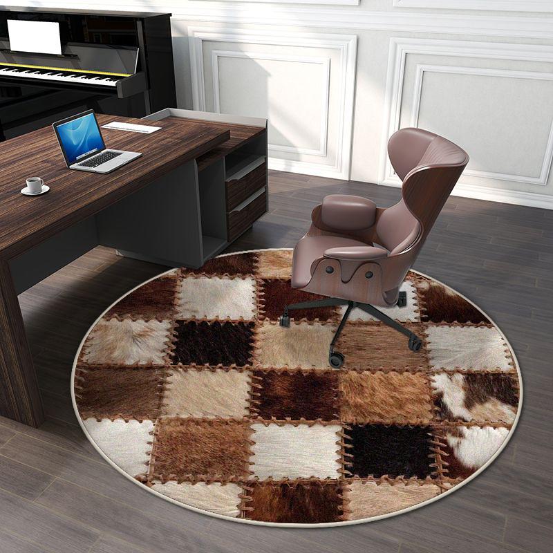 Modern Imitation Animal Skin Decoration Home Antiskid Carpet Living Room Large Size Soft Office Lounge Rug Washable Chair Mat