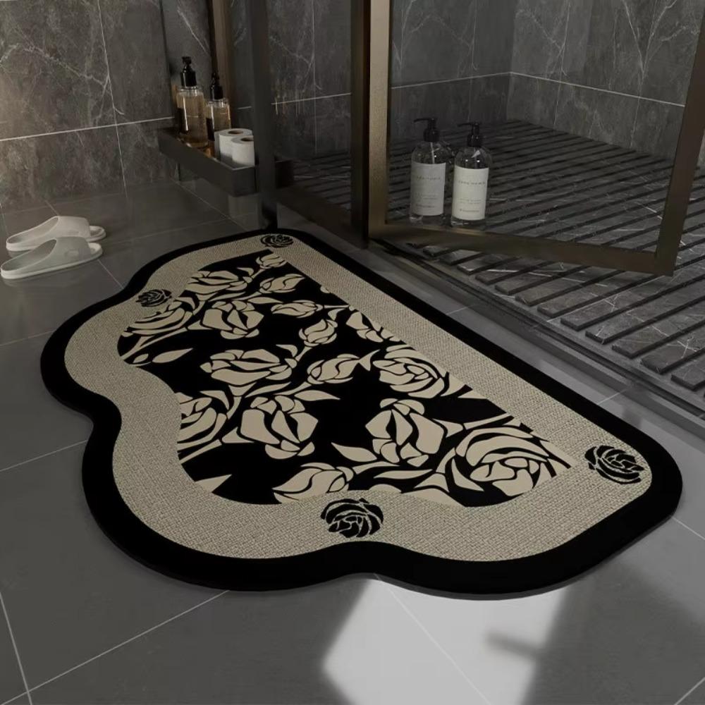 Water-absorbent Toilet Door Step Mat Non-slip Bathroom Toilet Carpet Bathroom Floor Mat Bathroom Style 02