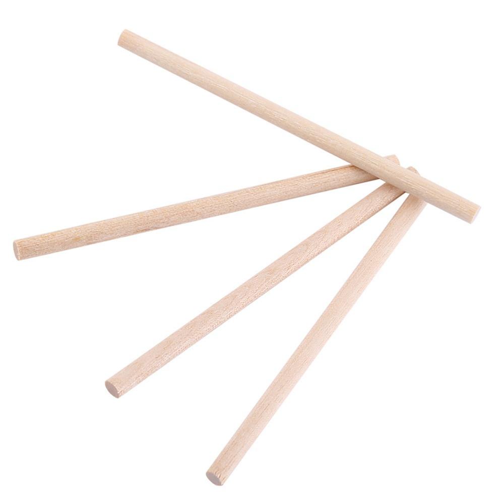 200pcs 1/8 X 3.94 Inch Round Wood Sticks Round Shape Hardwood Dowel Pins DIY Projects