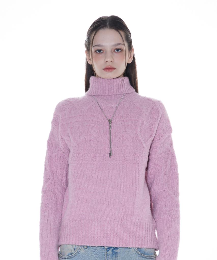 LARTIGENT L14 Turtleneck Knit(Pink)
