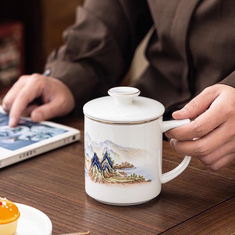 Ceramic Tea Mug with Infuser and Lid